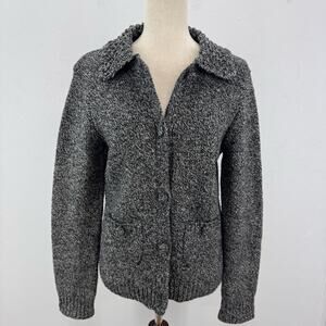 Dressbarn Women's Lambswool Blend Knit Button Cardigan Sweater sz M Classic Cozy